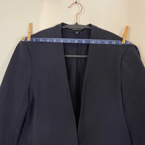 Express Navy Three-Quarter Sleeve Petite Blazer - Picture 4 of 11
